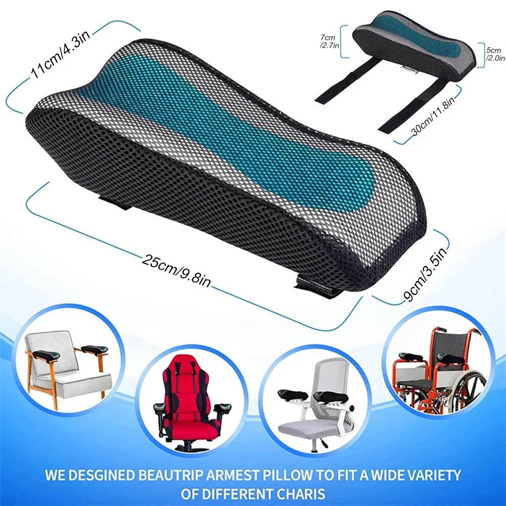 Office Chair Armrest Pad Elbow Pillow Comfortable Support Cushion Memory Foam Inner Core Sofa Cushion For Home Office Game Chair - One-Sake.com