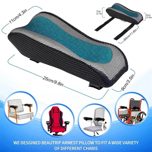 Office Chair Armrest Pad Elbow Pillow Comfortable Support Cushion Memory Foam Inner Core Sofa Cushion For Home Office Game Chair - One-Sake.com