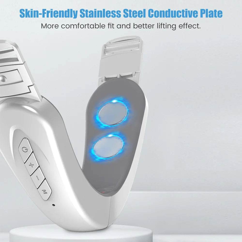 Electric V-Face Lift Device – LED Photon Therapy, EMS Microcurrent & Skin Tightening for Double Chin Removal & Wrinkle Reduction - One-Sake.com