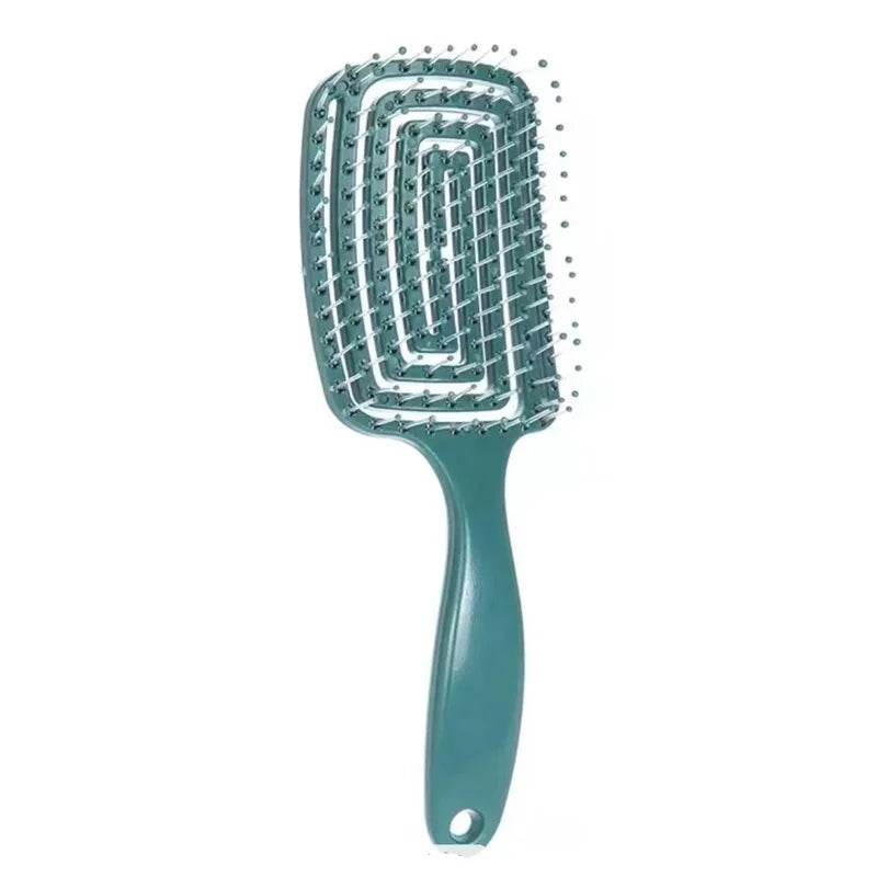 1Pcs Elastic Massage Comb Hollow Out Hair Brush Scalp Massage Combs Hair Styling Detangler Fast Blow Drying Detangling Tool - One-Sake.com