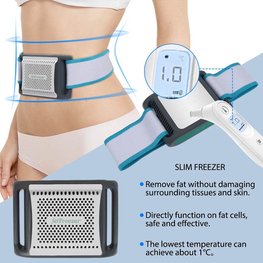 Portable Mini Cryotherapy Fat Freeze Device – Anti-Cellulite, Belly Fat Remover, Body Slimming Cool Machine for Home Use! - One-Sake.com