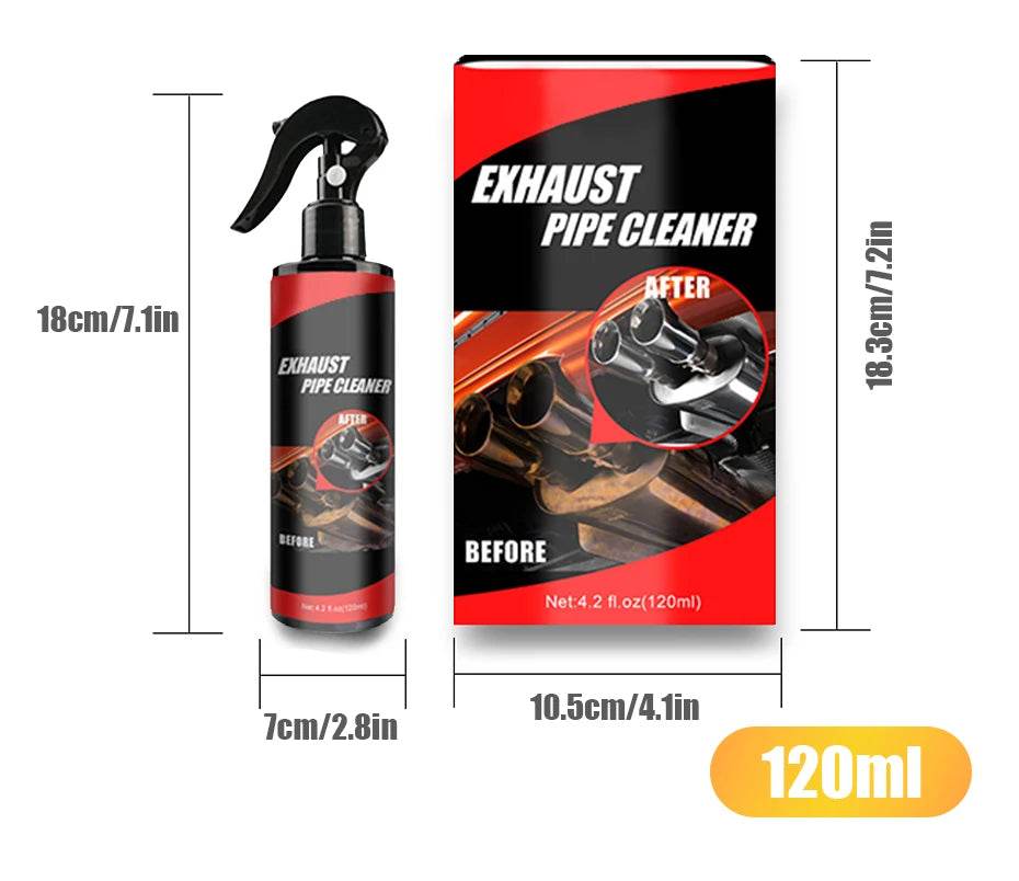 SEAMETAL Exhaust Pipe Cleaner &amp; Rust Remover Kit – 30/120ml Motorcycle/Car Chrome Shine Restorer with Gloves, Brush &amp; Sponge | Non-Damaging Formula for Exhaust Maintenance - One-Sake.com