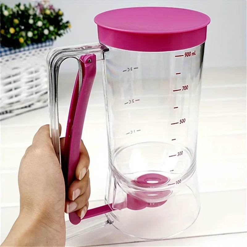 900ml Batter Dispenser – Hand-Held Graduated Funnel for Pancakes, Cupcakes & Cakes - One-Sake.com