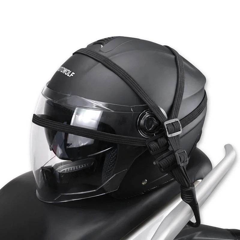 Universal 60cm Motorcycle Luggage Strap Moto Helmet Gears Fixed Elastic Buckle Rope High-Strength Retractable Protective Net - One-Sake.com