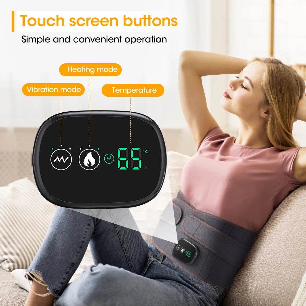 New Upgrade Electric Heating Waist Massager Support Belt Vibration Hot Compress Brace Belt Back Relax 3 Gears Adjustment - One-Sake.com