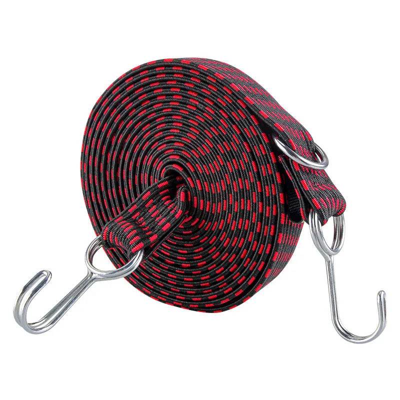 Elastic Motorcycle Luggage Straps with Hooks – Durable Rubber Tie-Downs for Bikes, Cars & Roof Racks - One-Sake.com