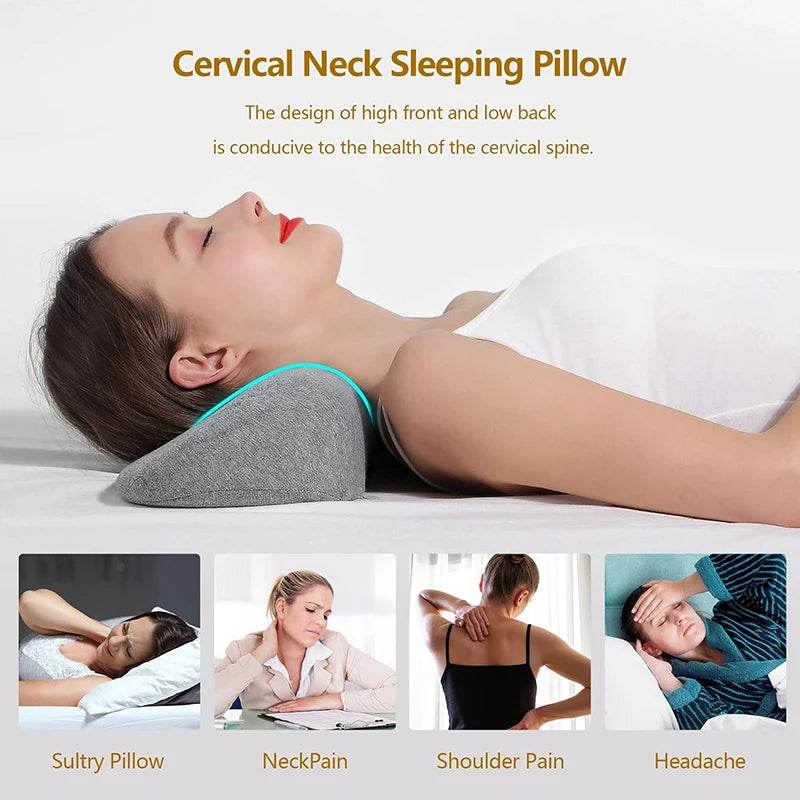 Cervical Pillow, Memory Foam Contour Pillow, Bed Pillows for Side Sleeper Ergonomic Orthopedic Sleeping Pillow, Neck Pillow - One-Sake.com