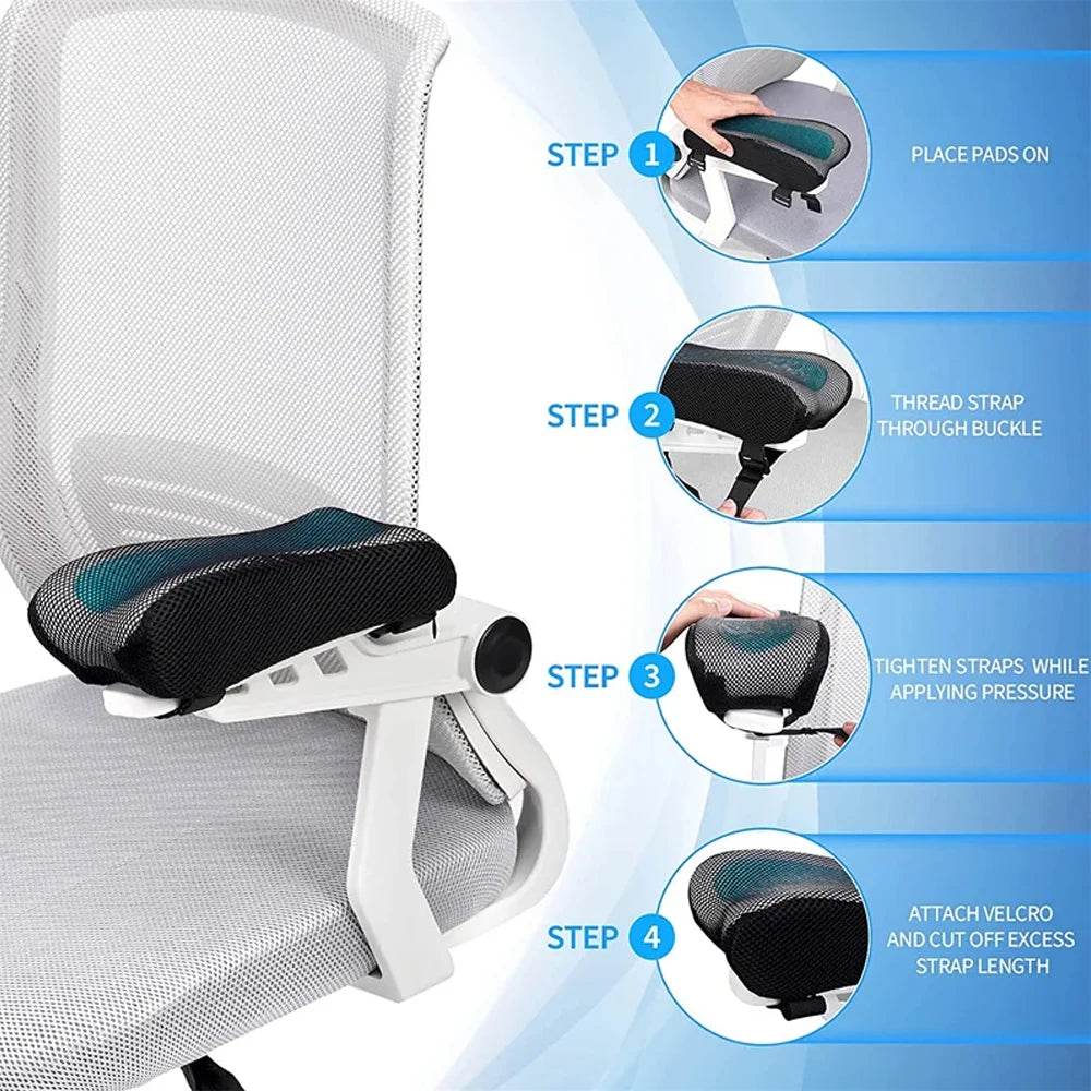 Office Chair Armrest Pad Elbow Pillow Comfortable Support Cushion Memory Foam Inner Core Sofa Cushion For Home Office Game Chair - One-Sake.com