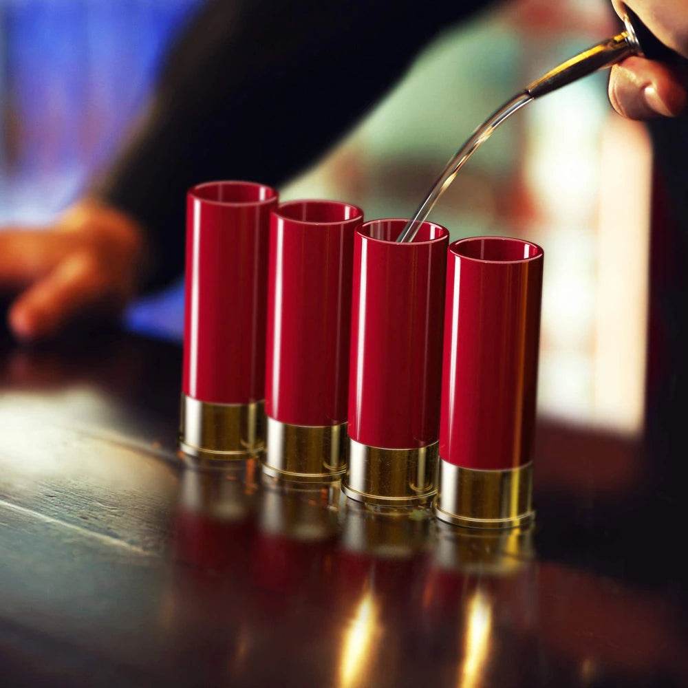4Pcs Shotgun Shell Shot Glasses – Unique Hunting-Themed Drinking Cups, Perfect Gift for Men - One-Sake.com