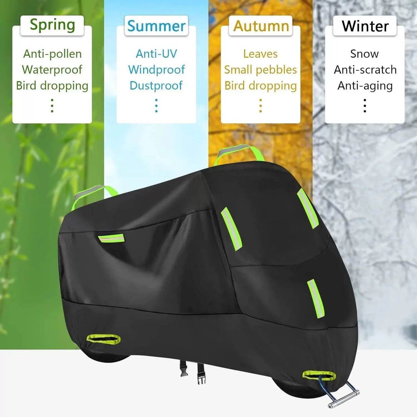 Universal Waterproof Motorcycle Cover - Ultimate Protection for Your Scooter - One-Sake.com