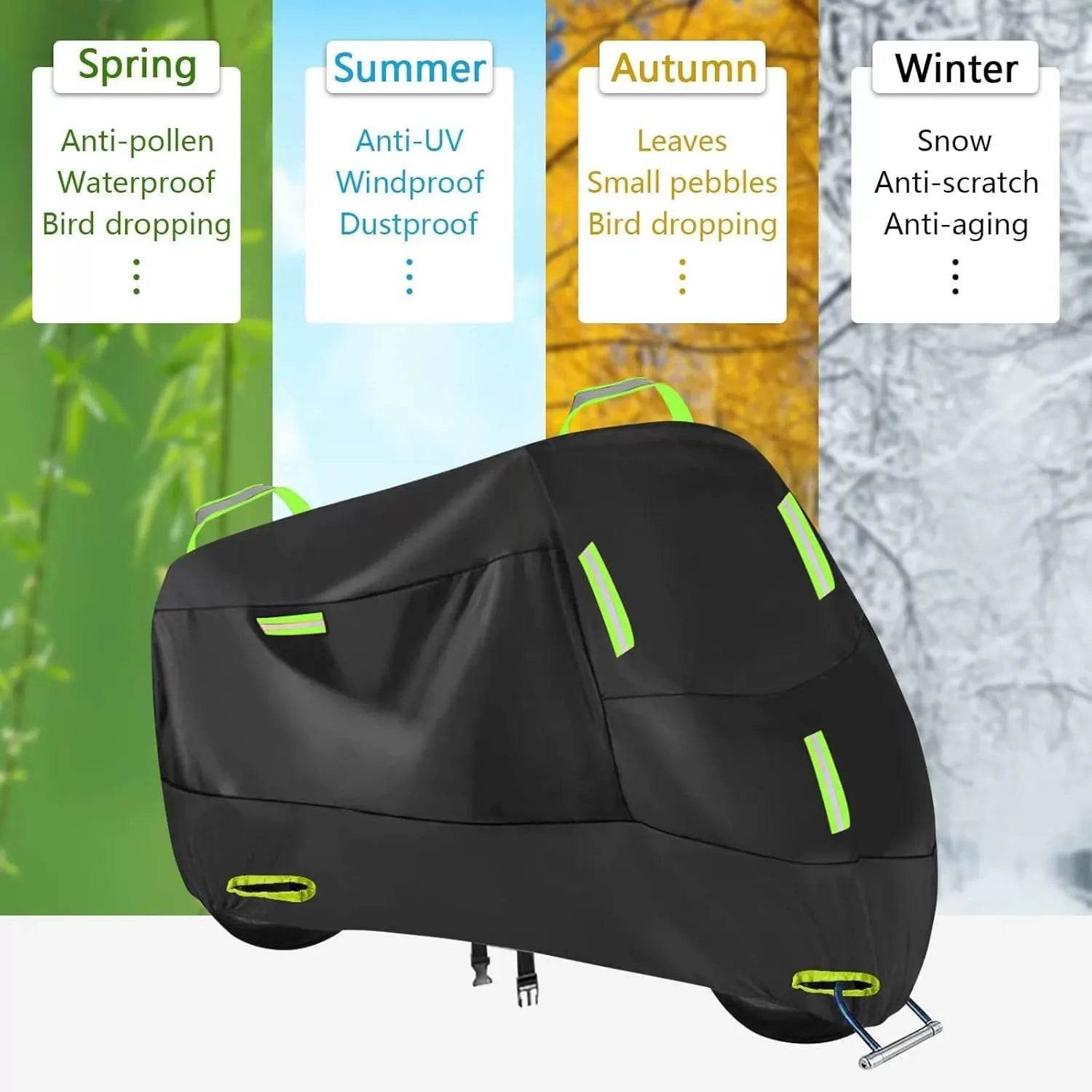 Universal Waterproof Motorcycle Cover - Ultimate Protection for Your Scooter - One-Sake.com