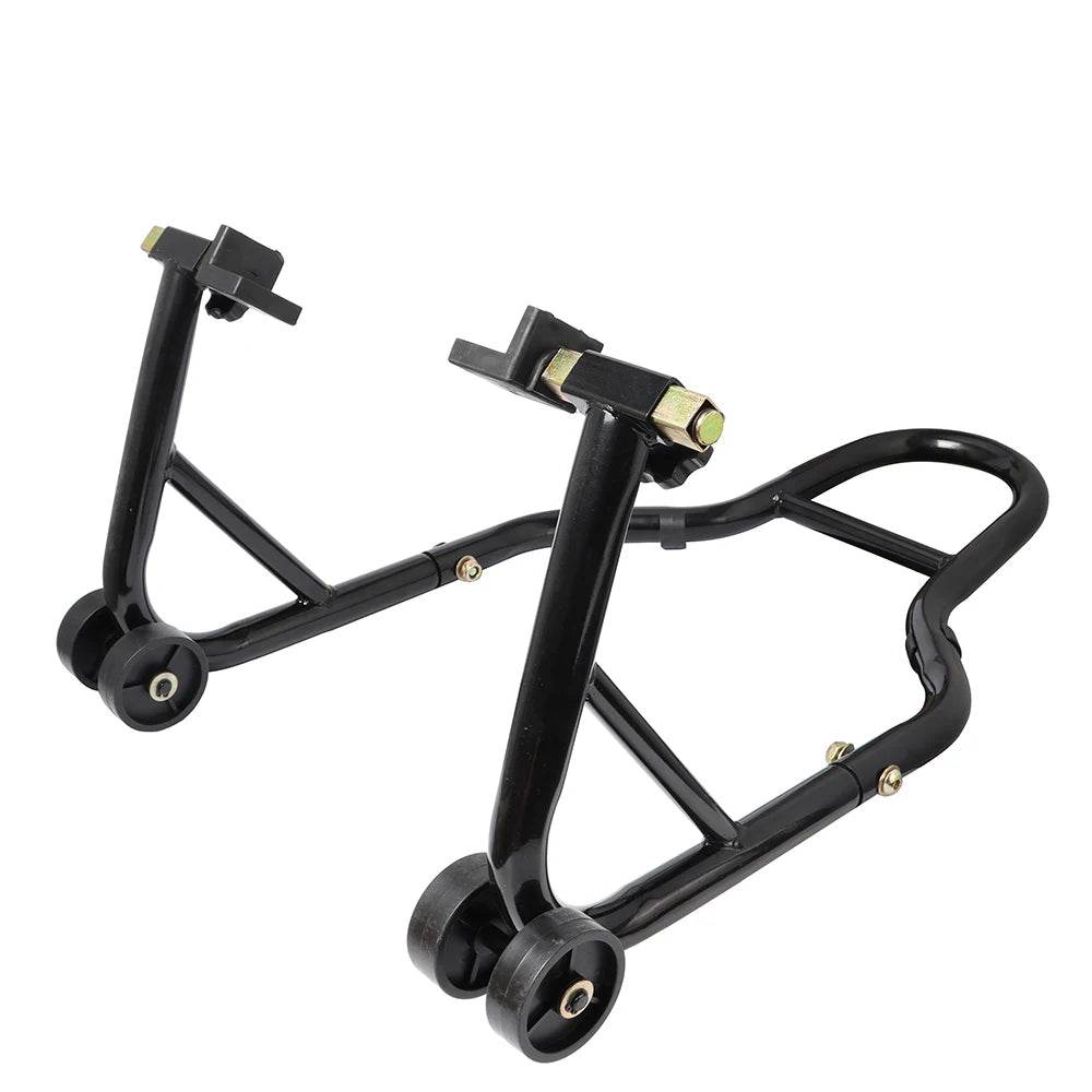 Universal Motorcycle Rear Wheel Stand - Durable Black Auto Wheel Support Frame for Harley, Suzuki & All Bikes, Tire Repair Tool - One-Sake.com