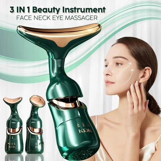 3-In-1 EMS Facial Lifting Device – Microcurrent Face Massager for Skin Tightening, Wrinkle Reduction &amp; Neck Firming | Sonic Vibration Anti-Aging Beauty Tool - One-Sake.com