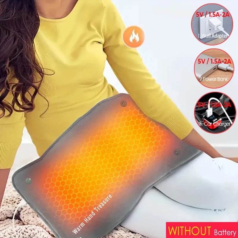 Graphene Heating Pad – Adjustable Temperature & Timing, USB-Powered Warm Handbag for Office & Home Use - One-Sake.com
