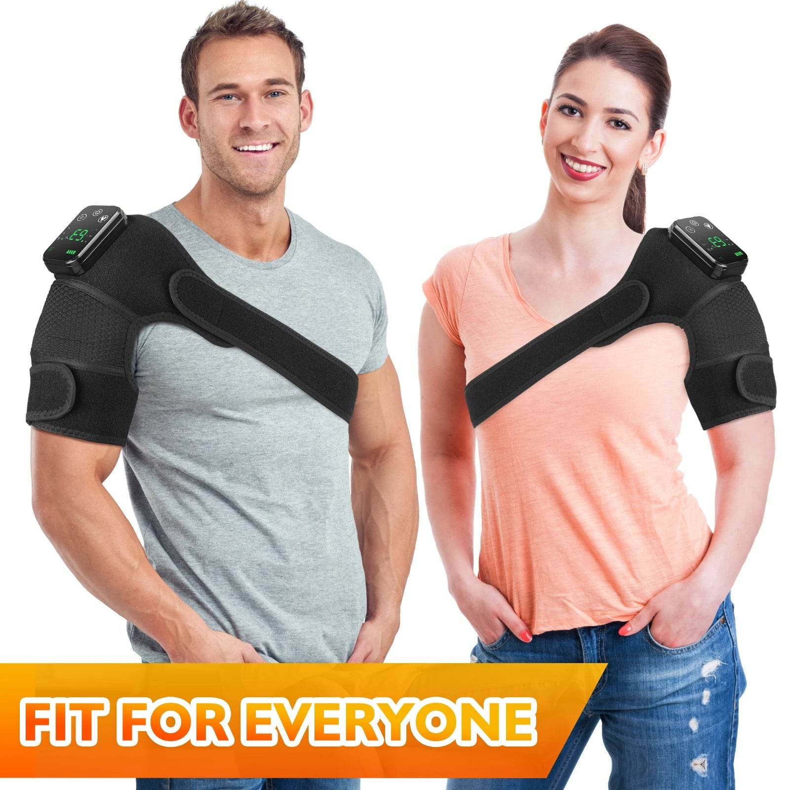 Electric Heated Vibration Knee Massage Physiotherapy Pad 3 in 1 Massager for Shoulder Elbow Hot Compress Pain Relief - One-Sake.com