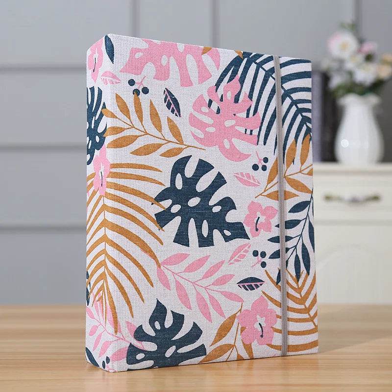 200-Sheet 6-Inch Fabric Photo Album – Creative Interleaf Design Family Memory Book for Children Growth, Weddings &amp; Memorial Keepsakes | Large Capacity Fabric Scrapbook - One-Sake.com