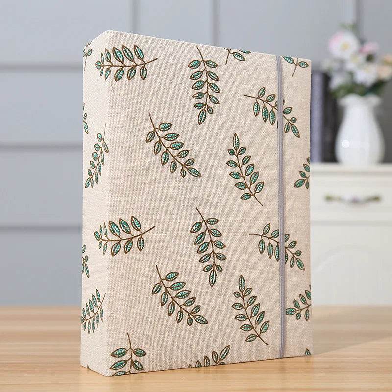 200-Sheet 6-Inch Fabric Photo Album – Creative Interleaf Design Family Memory Book for Children Growth, Weddings &amp; Memorial Keepsakes | Large Capacity Fabric Scrapbook - One-Sake.com