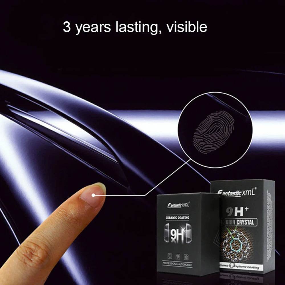 XML 9H+ Nano Ceramic &amp; Graphene Coating – 50ml Hydrophobic Paint Protection for Cars with Heat Resistance, Scratch Defense &amp; Gloss Enhancement [Pro Car Detailing Kit | 9H+ Hardness] - One-Sake.com