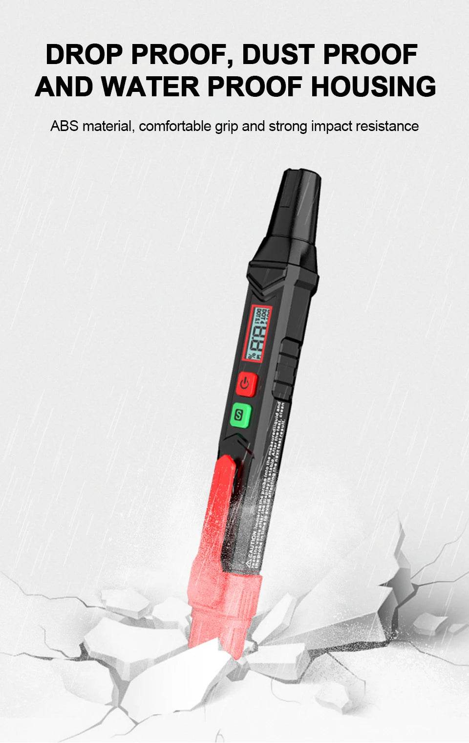 HGKJ Brake Fluid Tester Pen – Digital Automotive Oil Moisture Detector with Sound &amp; Light Alarm [DOT3/DOT4/DOT5.1 Compatibility | LCD Display &amp; Tri-Color Backlight] - One-Sake.com