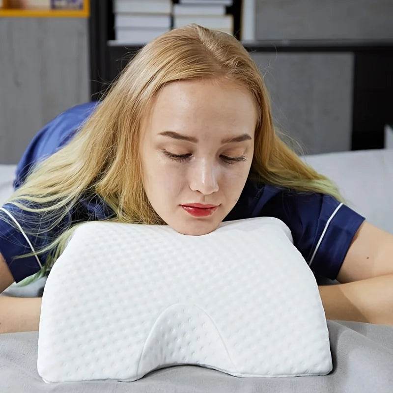 1pc Sleeping Pillow Couple Pillow Arm Pillow Slow Rebound Pressure Cuddle Pillow Memory Foam Travel Arched Shaped U Pillow - One-Sake.com