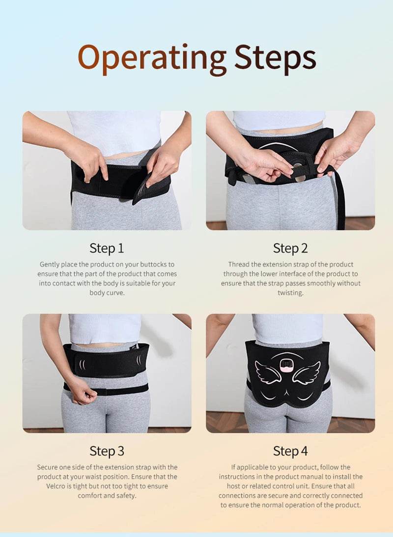 EMS Hip & Buttock Trainer – 10 Modes, 30 Intensity Levels, Remote-Controlled Muscle Stimulator for Butt Lifting & Slimming - One-Sake.com