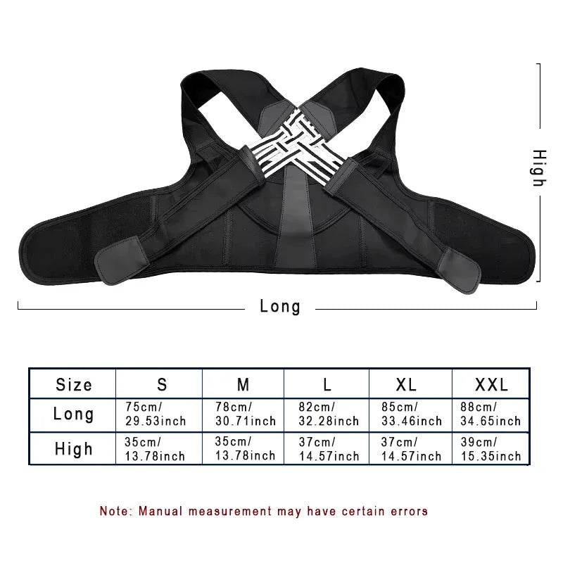 Adjustable Posture Corrector Brace – Prevent Hunchback & Spinal Distortion | Comfortable Back Support for Men & Women - One-Sake.com