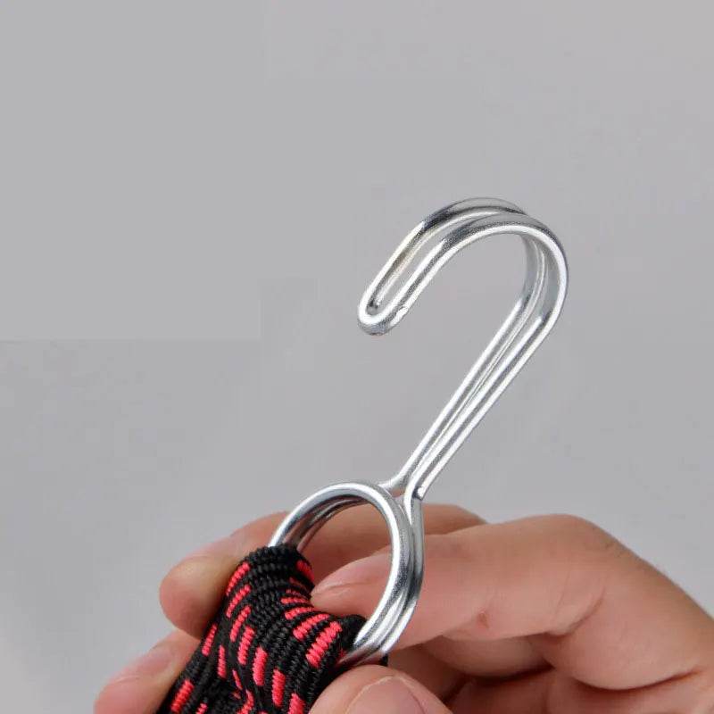 Elastic Motorcycle Luggage Straps with Hooks – Durable Rubber Tie-Downs for Bikes, Cars & Roof Racks - One-Sake.com