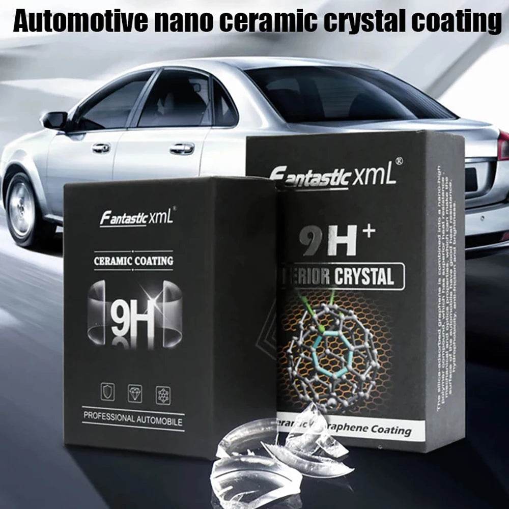 XML 9H+ Nano Ceramic &amp; Graphene Coating – 50ml Hydrophobic Paint Protection for Cars with Heat Resistance, Scratch Defense &amp; Gloss Enhancement [Pro Car Detailing Kit | 9H+ Hardness] - One-Sake.com