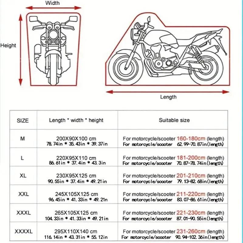 Universal Waterproof Motorcycle Cover - Ultimate Protection for Your Scooter - One-Sake.com