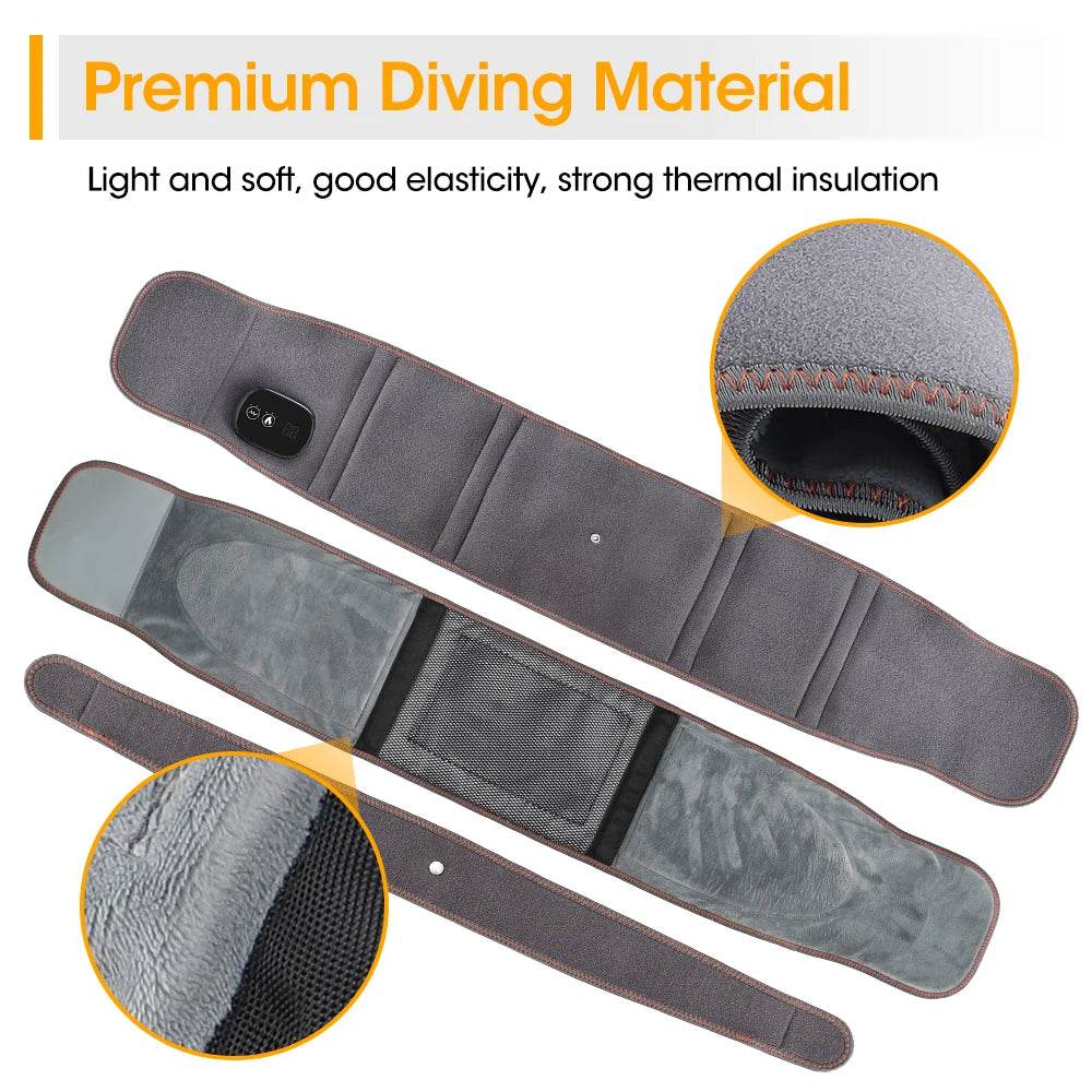 New Upgrade Electric Heating Waist Massager Support Belt Vibration Hot Compress Brace Belt Back Relax 3 Gears Adjustment - One-Sake.com