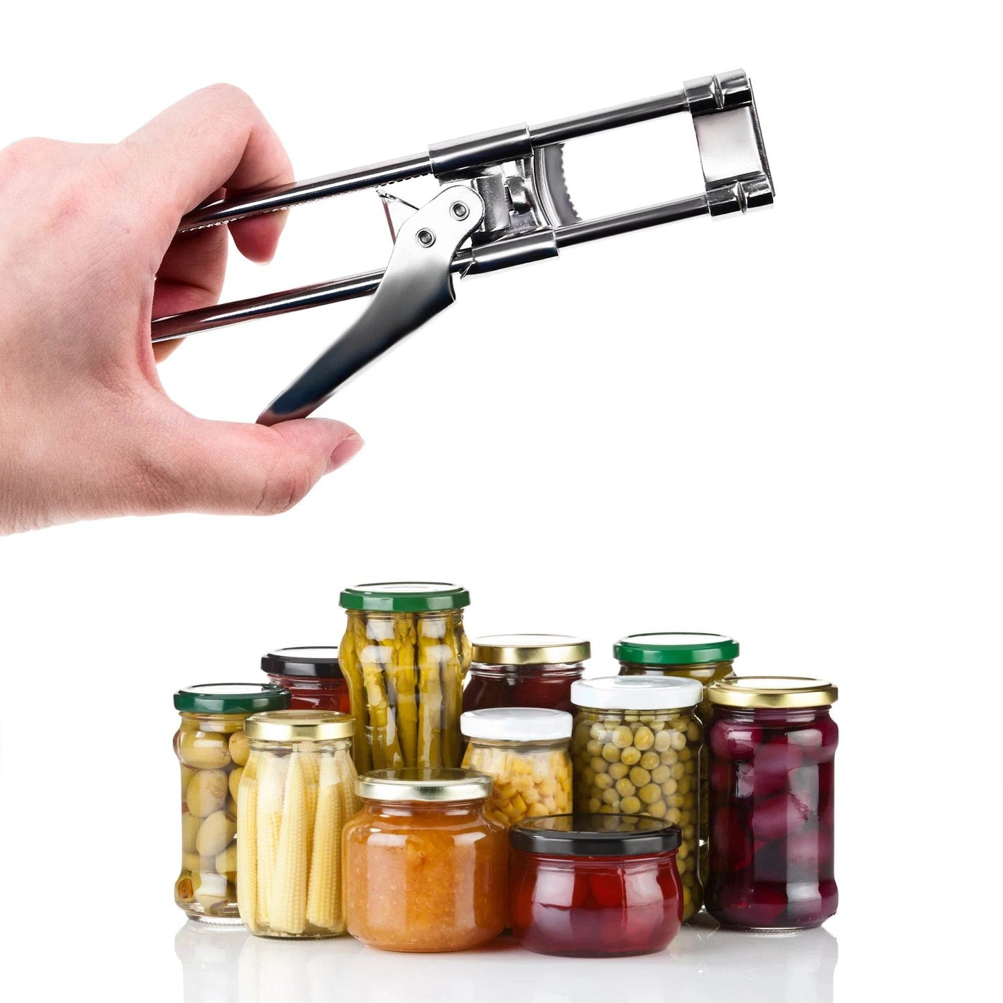 Adjustable Stainless Steel Jar Opener – Non-Slip Multifunction Bottle Lid Opener for Home Kitchens - One-Sake.com