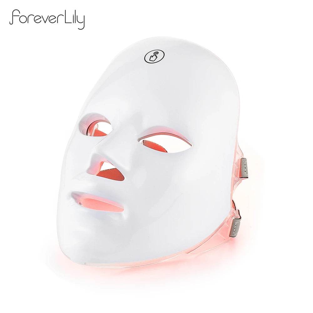 7 Colors Photon Facial LED Mask Red Light Therapy Anti Aging Face Neck Beauty Mask Relaxation Treatment Anti-Wrinkle Skin Care - One-Sake.com