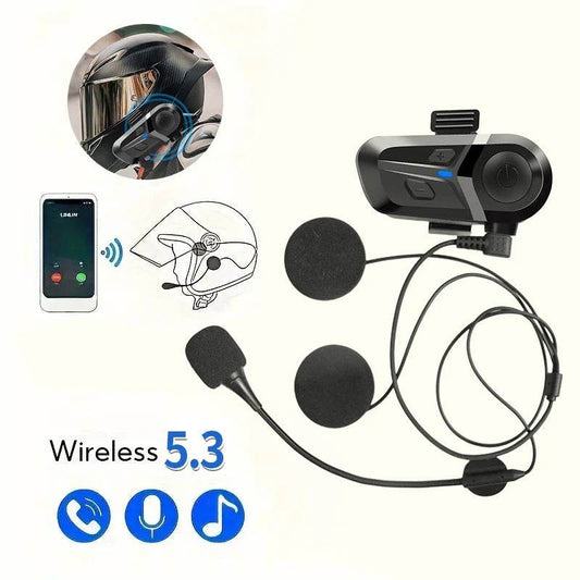 Motorcycle Earphones Helmet Headset - Bluetooth 5.3 Wireless Stereo Hands-Free Earbuds - One-Sake.com