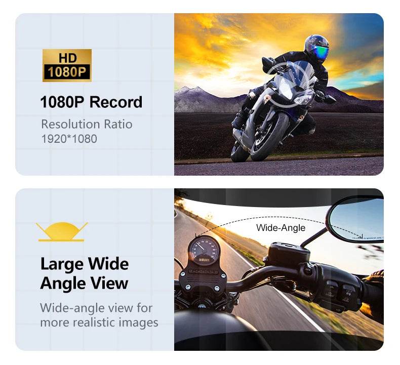 Q28 Motorcycle Helmet Bluetooth Headset with 1080P HD Camera - IP66 Waterproof, Super Wide-Angle Lens & WiFi Video Recorder - One-Sake.com