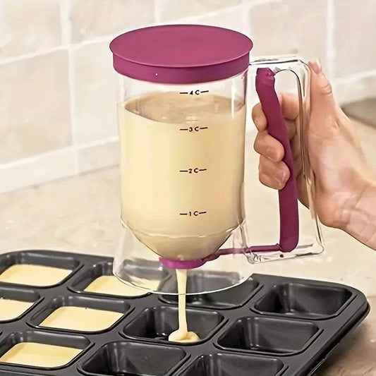 900ml Batter Dispenser – Hand-Held Graduated Funnel for Pancakes, Cupcakes & Cakes - One-Sake.com