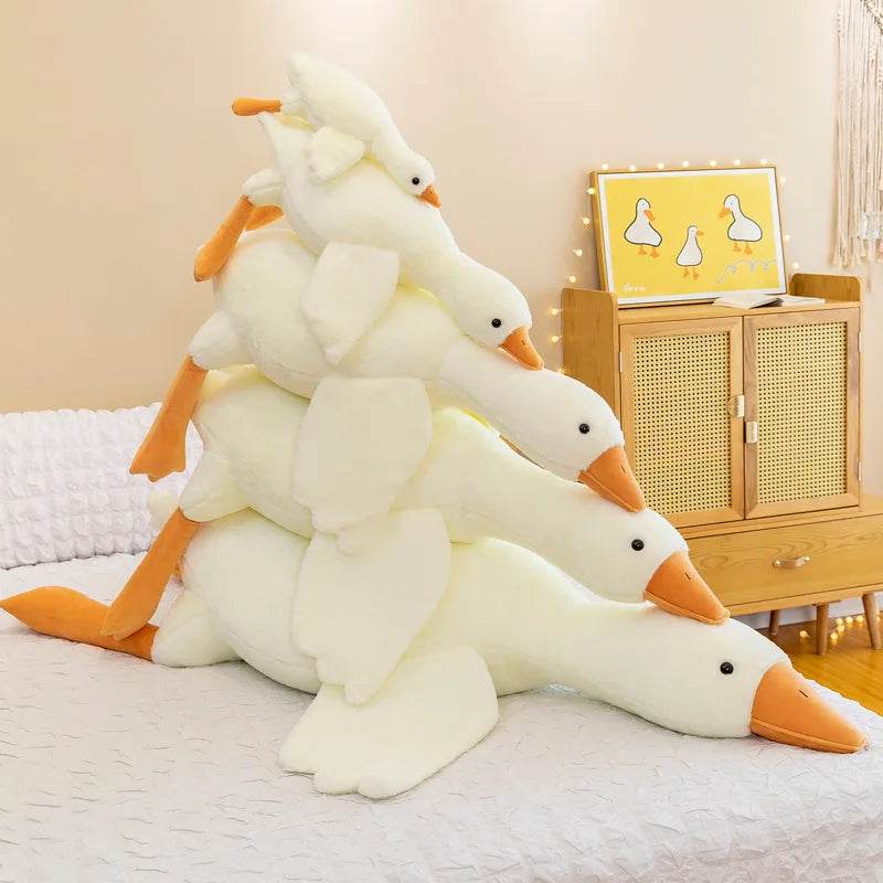 Hot 50/90/130CM Funny Goose Plush Stuffed Soft Duck Sleeping Pillow Sofa Cushion Kids Girlfriend Birthday Gift Toy - One-Sake.com