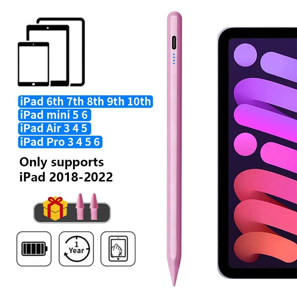 Stylus Pen For Apple Pencil with LED Power Indicators Palm Rejection Touch Pencil for 2022 2021 2020 2019 2018 iPad pencil - One-Sake.com