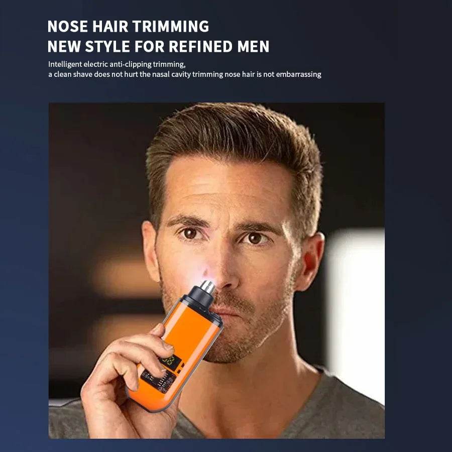 2-in-1 Electric Portable Ear &amp; Nose Hair Trimmer | Painless Grooming Tool for Men - One-Sake.com