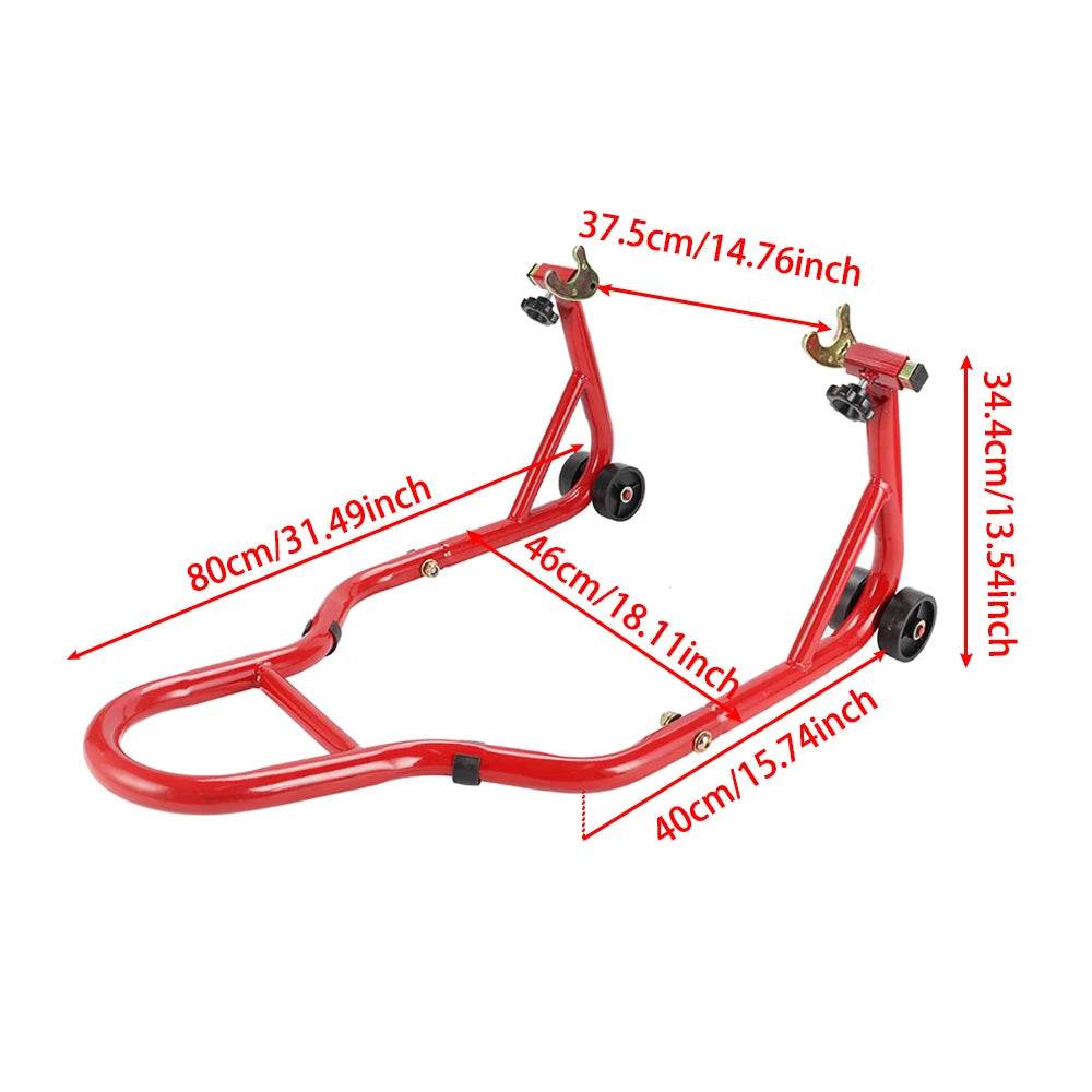 Universal Motorcycle Rear Wheel Stand - Durable Black Auto Wheel Support Frame for Harley, Suzuki & All Bikes, Tire Repair Tool - One-Sake.com