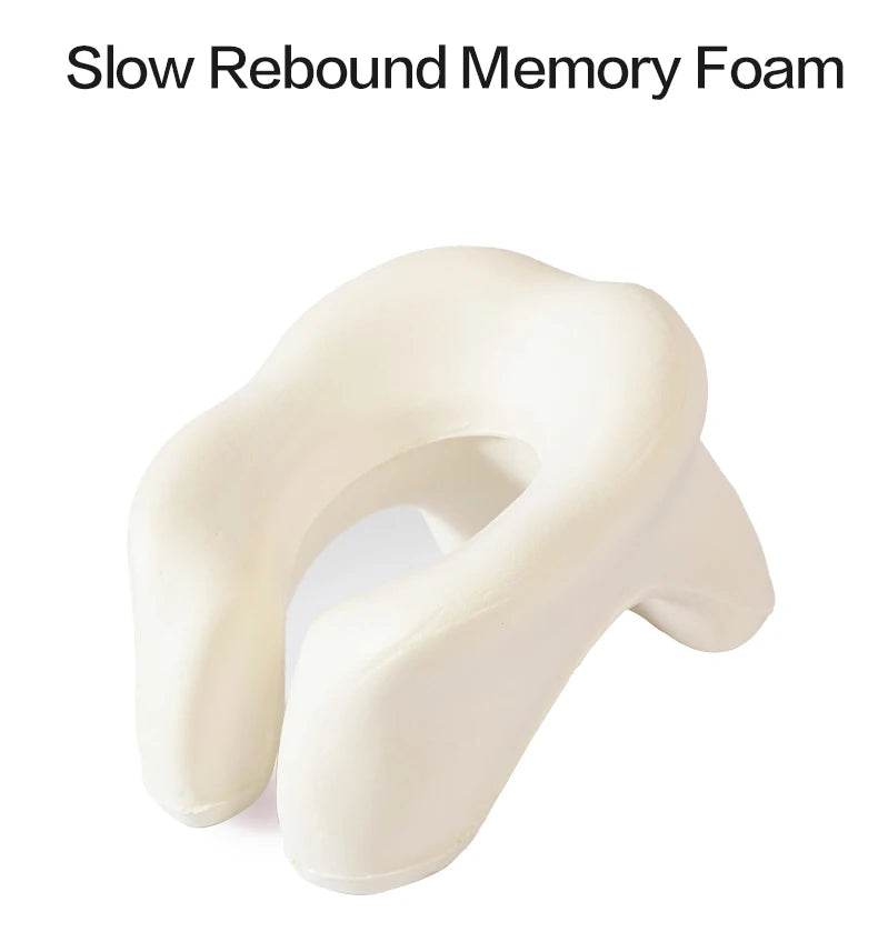 Travel Neck Pillow Memory Foam U-shaped Pillow Snail Style Travel Neck Support Portable Adjustable Soft Noon Break Sleep Pillows - One-Sake.com