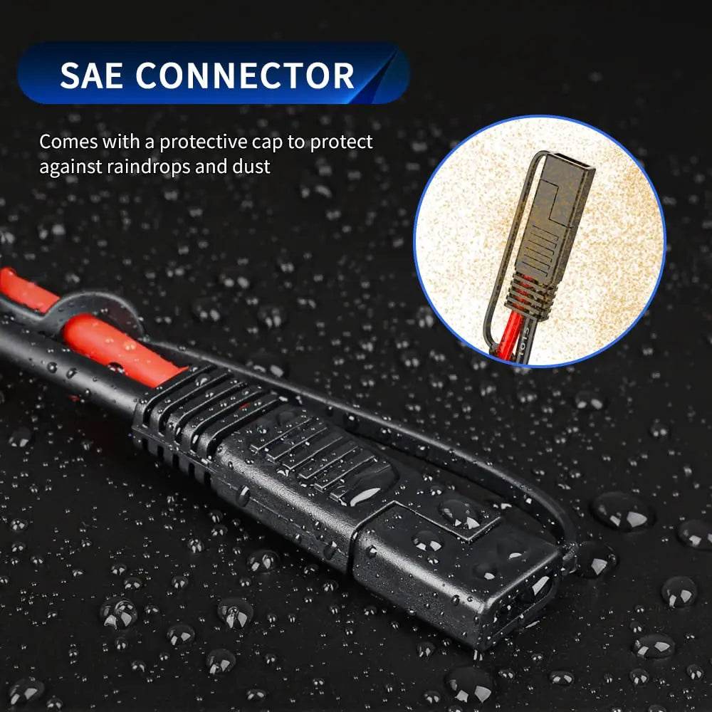 Anchtek 10AWG SAE Extension Cable - 1 to 2 SAE Adapter for Solar Panel & Battery Charger, Durable DC Power Automotive Cable - One-Sake.com