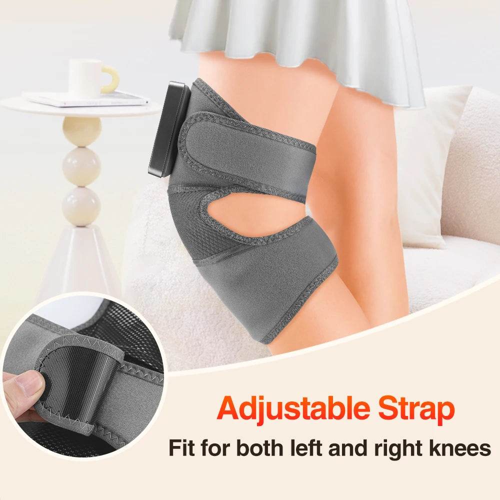 Electric Heated Vibration Knee Massage Physiotherapy Pad 3 in 1 Massager for Shoulder Elbow Hot Compress Pain Relief - One-Sake.com