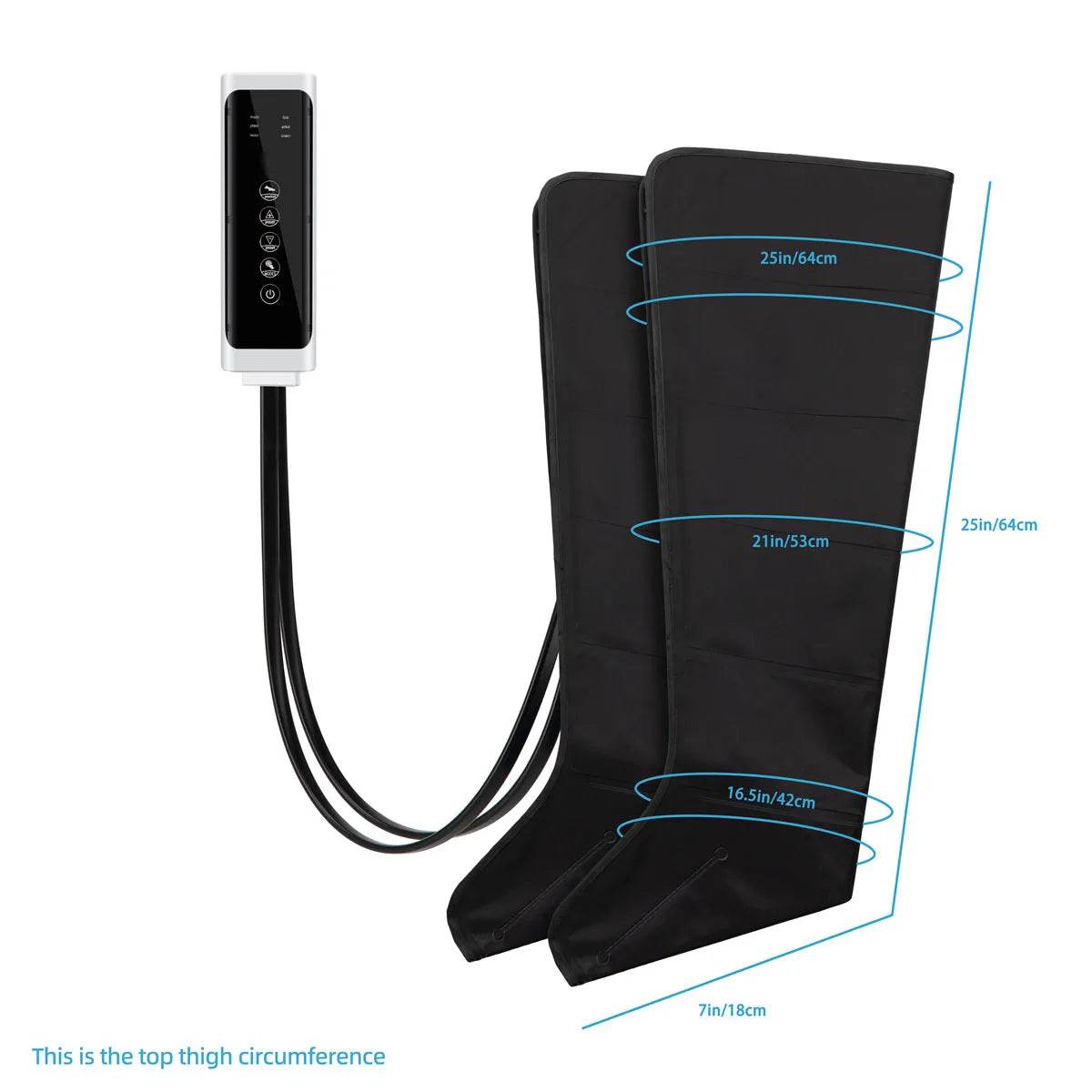 Air Pressure Leg Massager Foot Massage Boots Kneading Squeeze Deep Relaxation Calf With Remote Control - One-Sake.com