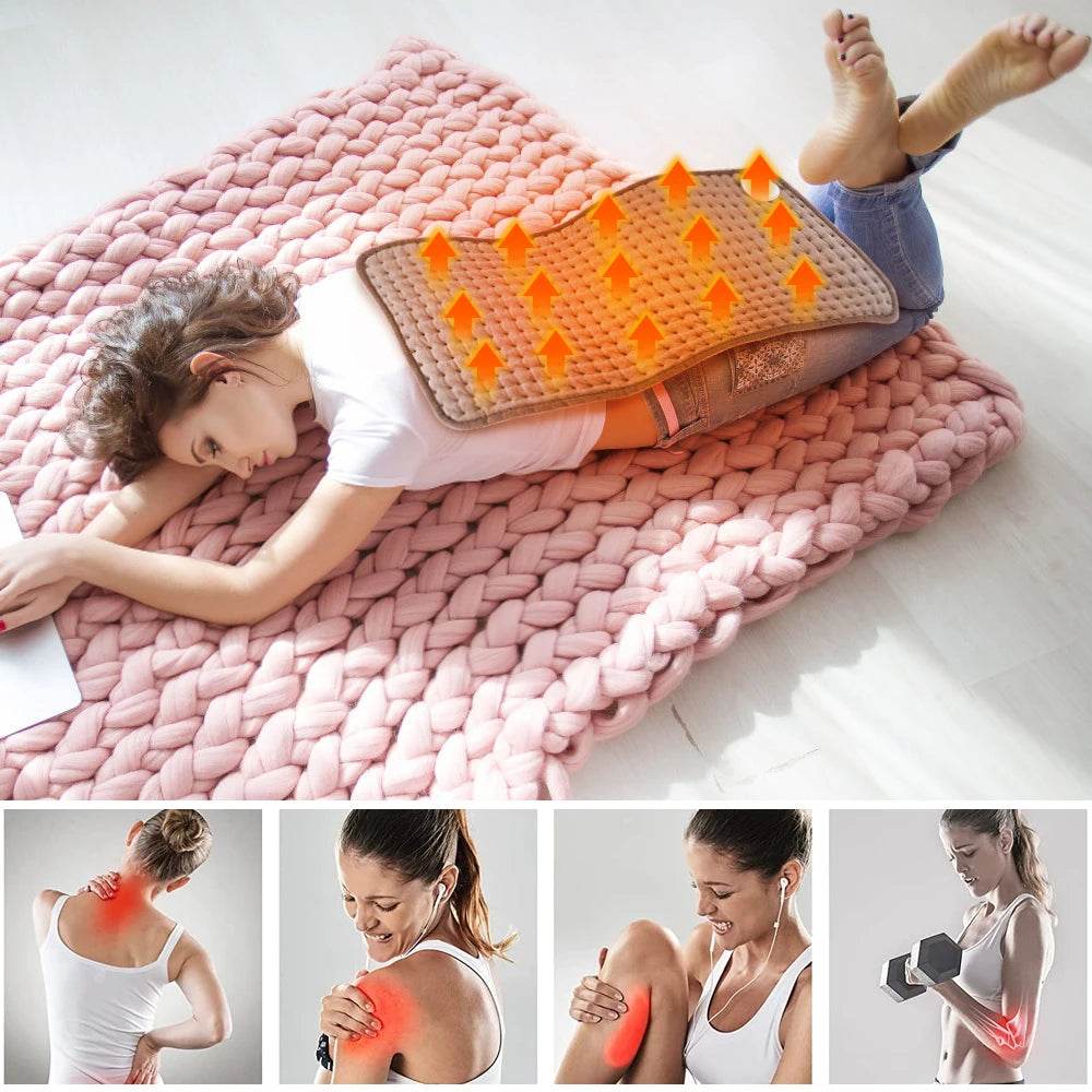 Electric Heating Pad Warmer Blanket Mat Heated Cushion Heated Pads for Waist Back Abdome Leg Shoulder Hand Body Warm Mat US Plug - One-Sake.com