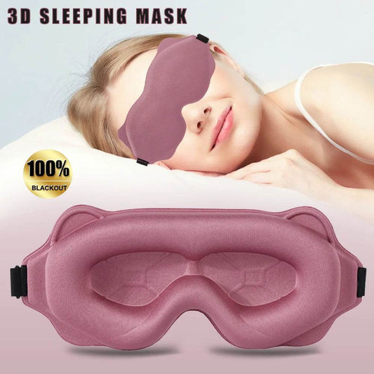 3D Sleep Mask – 6D Design, 360° Light Blocking & Pressure-Free Eye Mask for Ultimate Comfort - One-Sake.com