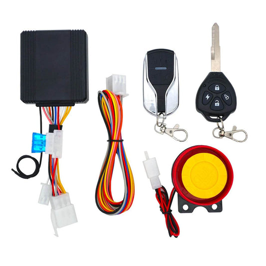 Wireless Motorcycle Anti-Theft Alarm System - Remote Engine Starter & Stop with Horn, 12V Key Module for Enhanced Security - One-Sake.com