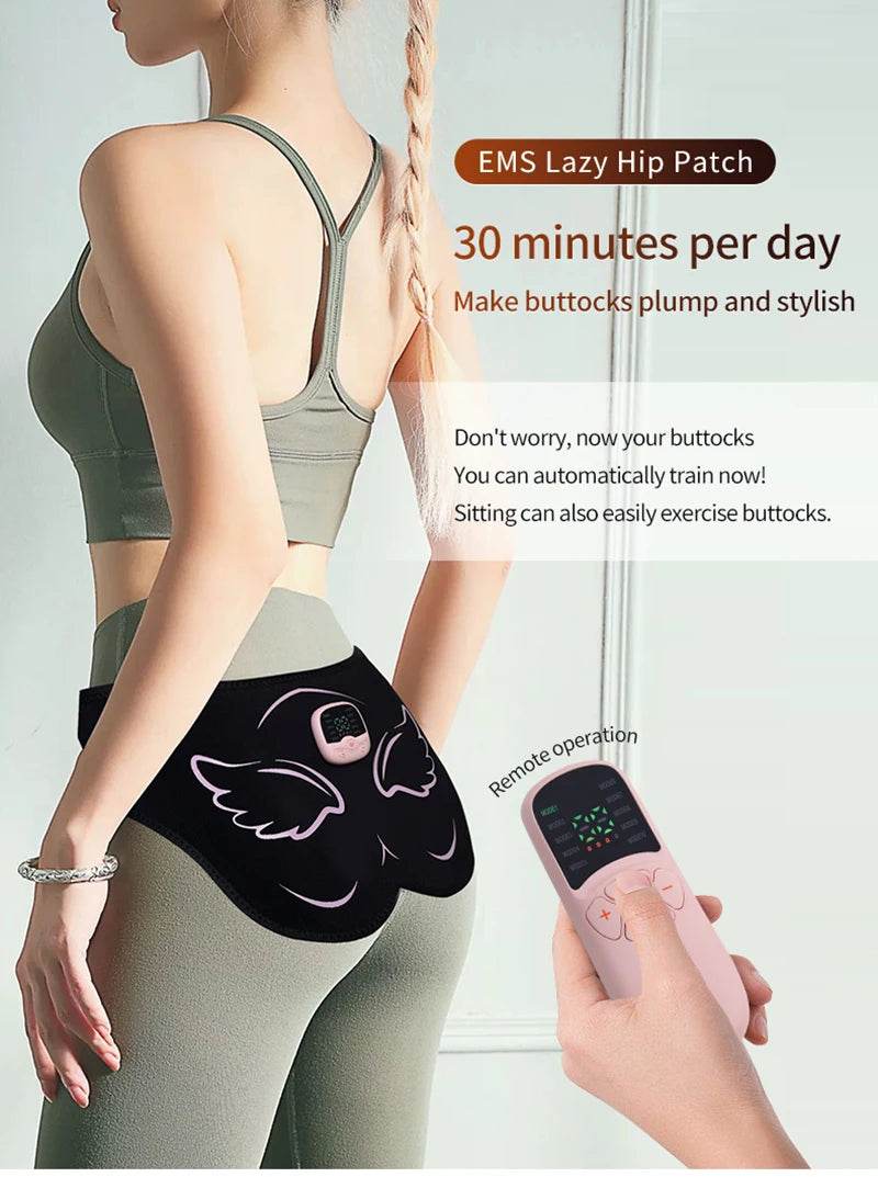 EMS Hip & Buttock Trainer – 10 Modes, 30 Intensity Levels, Remote-Controlled Muscle Stimulator for Butt Lifting & Slimming - One-Sake.com