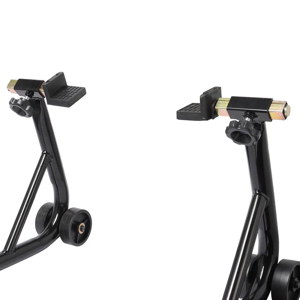 Universal Motorcycle Rear Wheel Stand - Durable Black Auto Wheel Support Frame for Harley, Suzuki & All Bikes, Tire Repair Tool - One-Sake.com