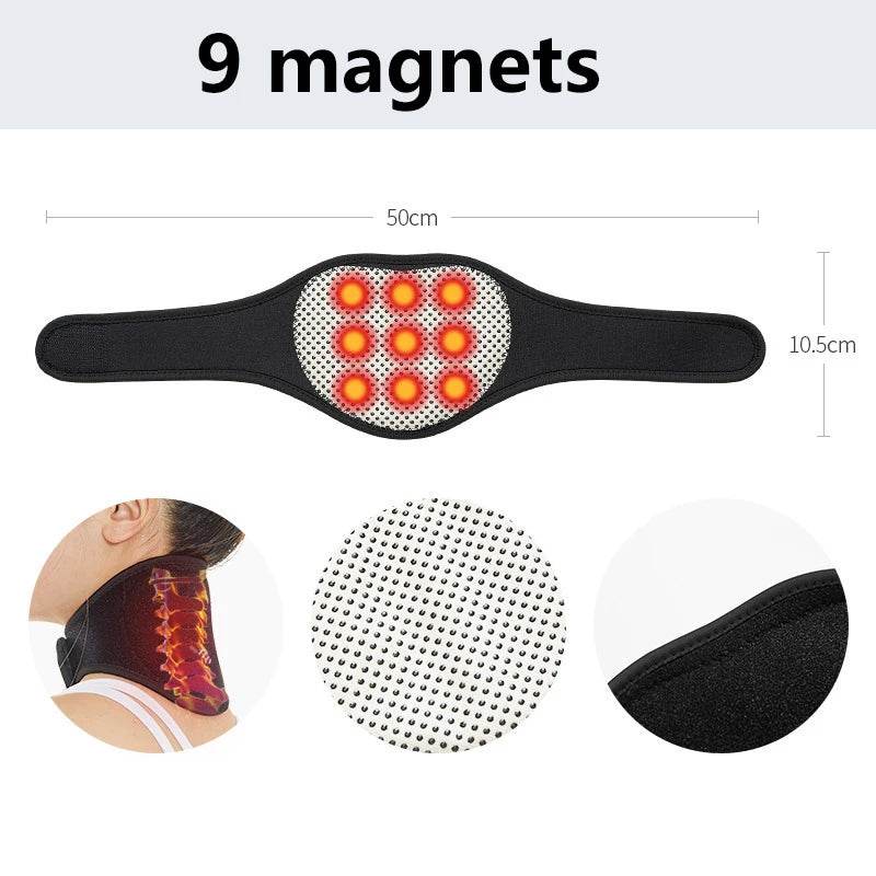 Self-Heating Magnetic Neck Brace – Portable Cervical Support with Heat Therapy for Pain & Tingling Relief - One-Sake.com