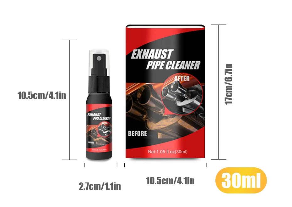 SEAMETAL Exhaust Pipe Cleaner &amp; Rust Remover Kit – 30/120ml Motorcycle/Car Chrome Shine Restorer with Gloves, Brush &amp; Sponge | Non-Damaging Formula for Exhaust Maintenance - One-Sake.com